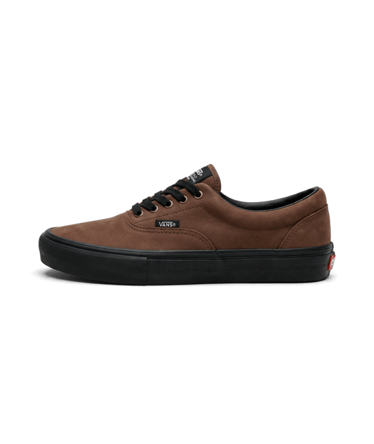 brown and black low top era skateshoe from vans
