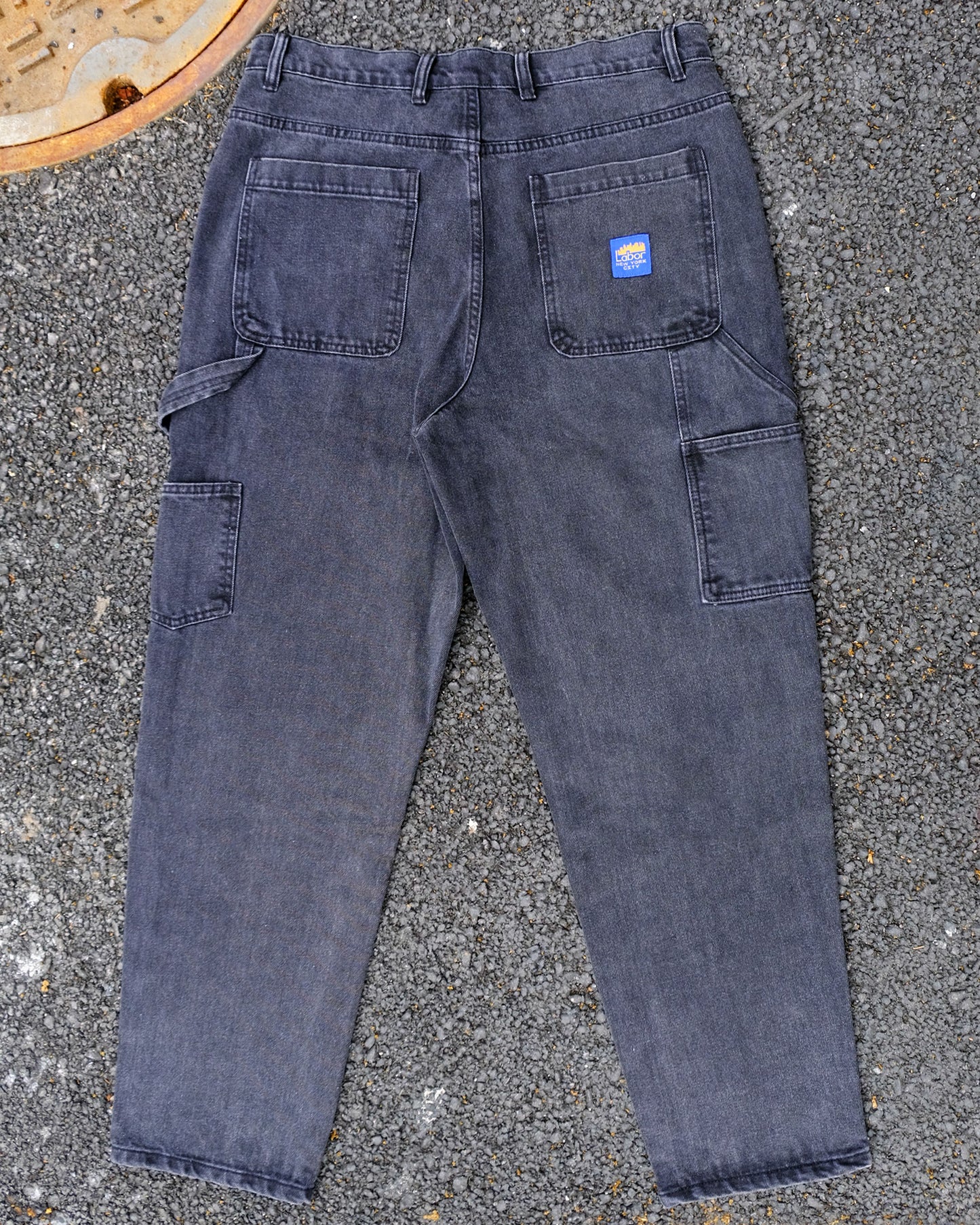 view of denim laying down on ground