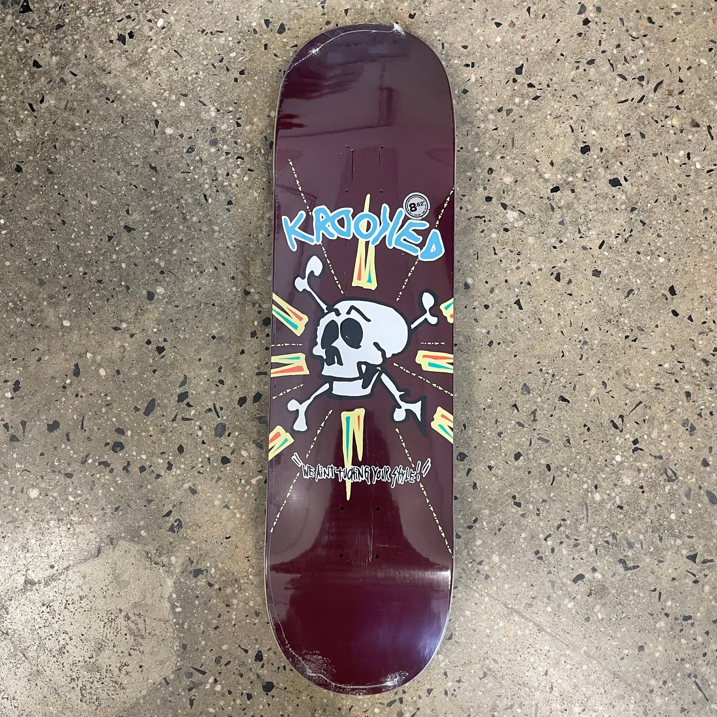 Krooked Style Skateboard Deck - Burdgundy