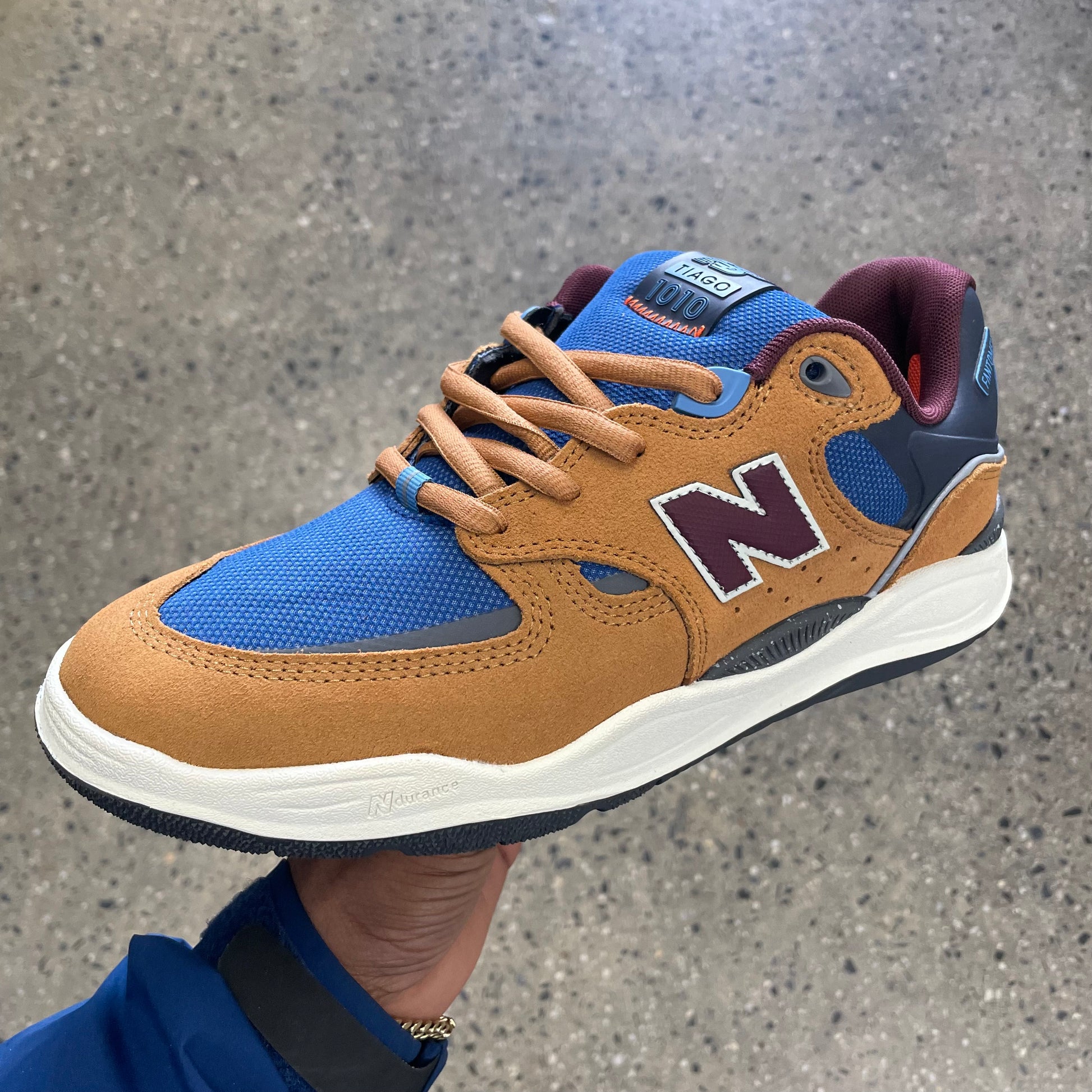 Blue and brown new balance Clearance