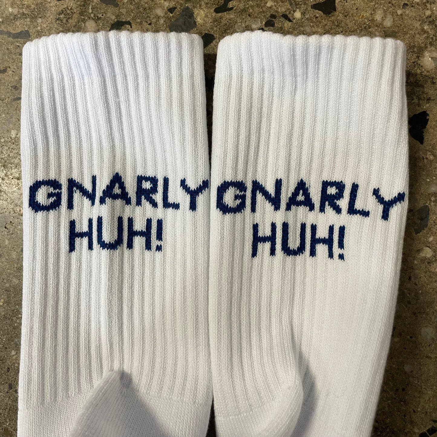 Polar Skate Co. Gnarly Huh! Socks - White/Navy