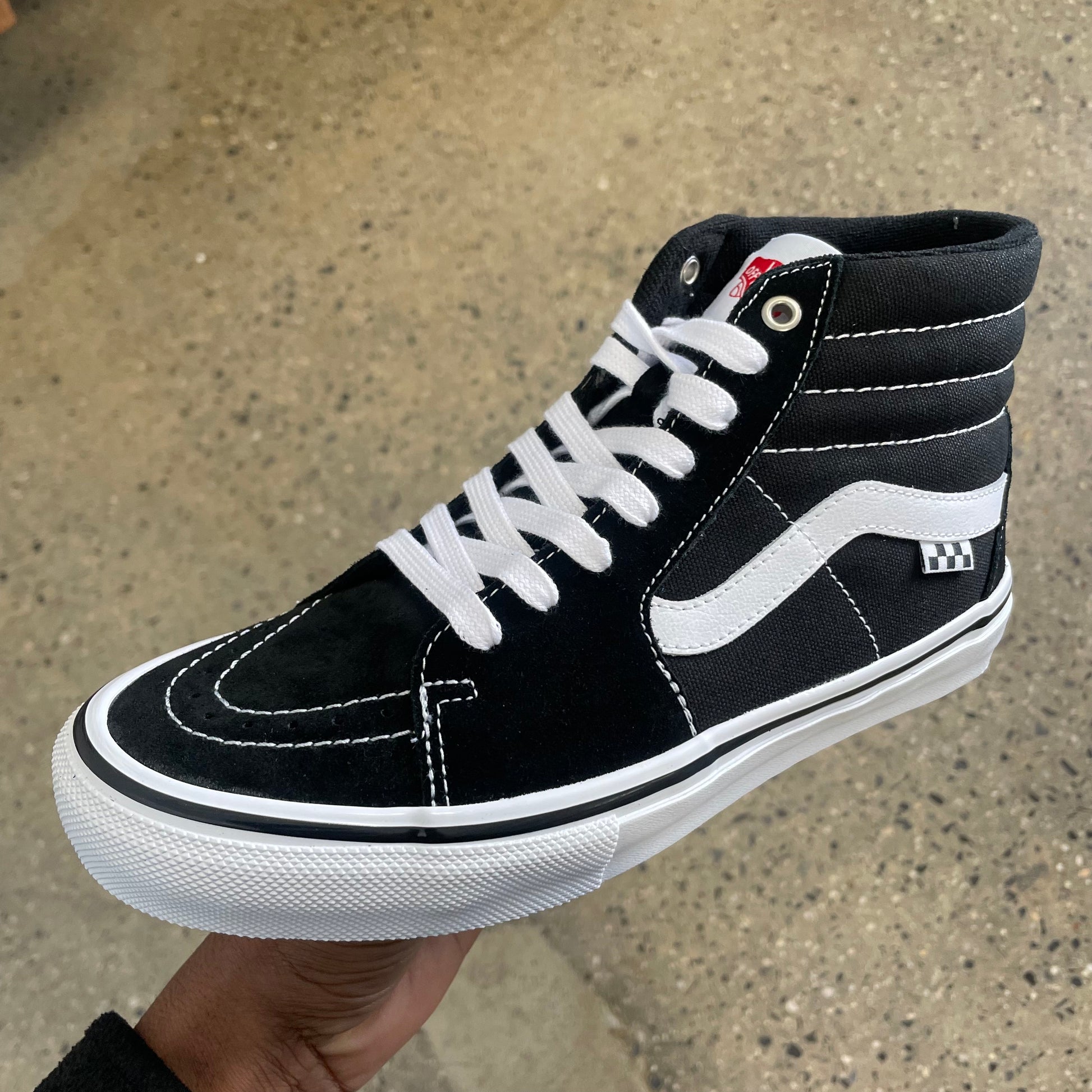 Vans sk8 hi black and white skate shoes Clearance