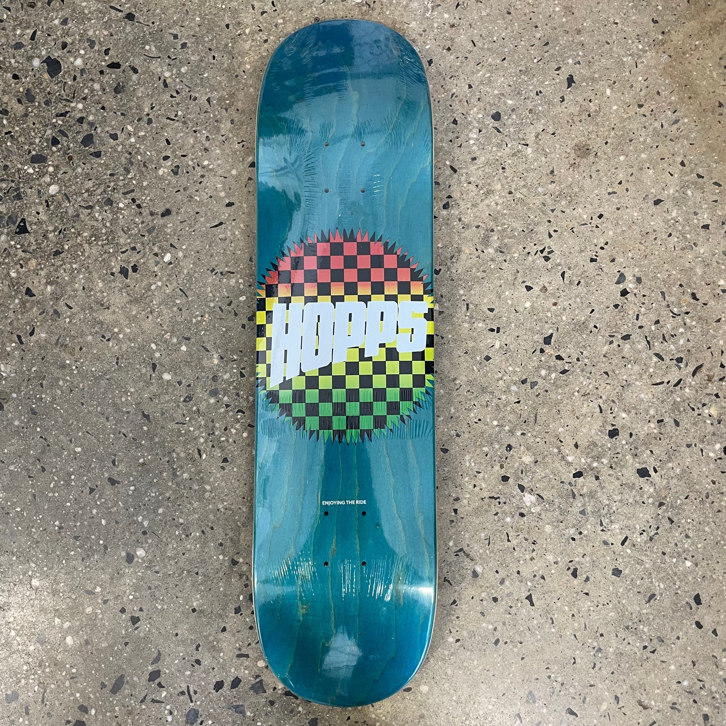 Hopps Sun Logo Checkered Fade Skateboard Deck