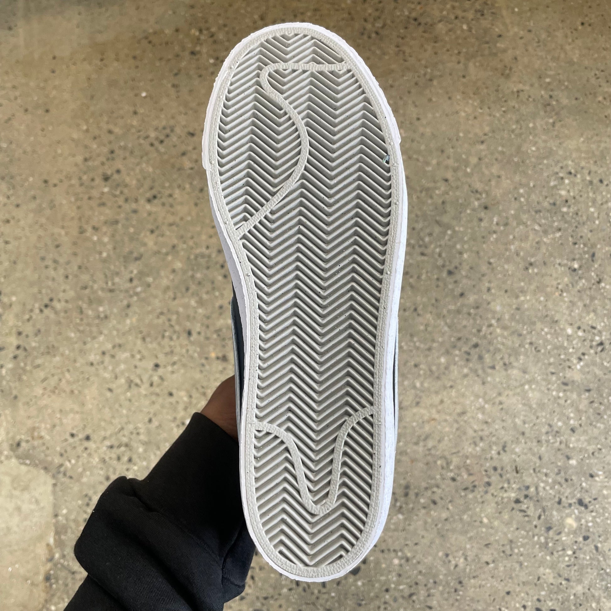 view of white gum rubber sole