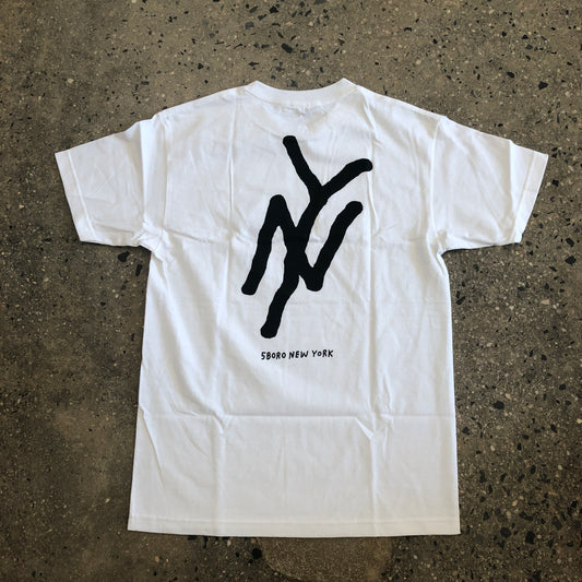 5boro NY Logo T-Shirt - White