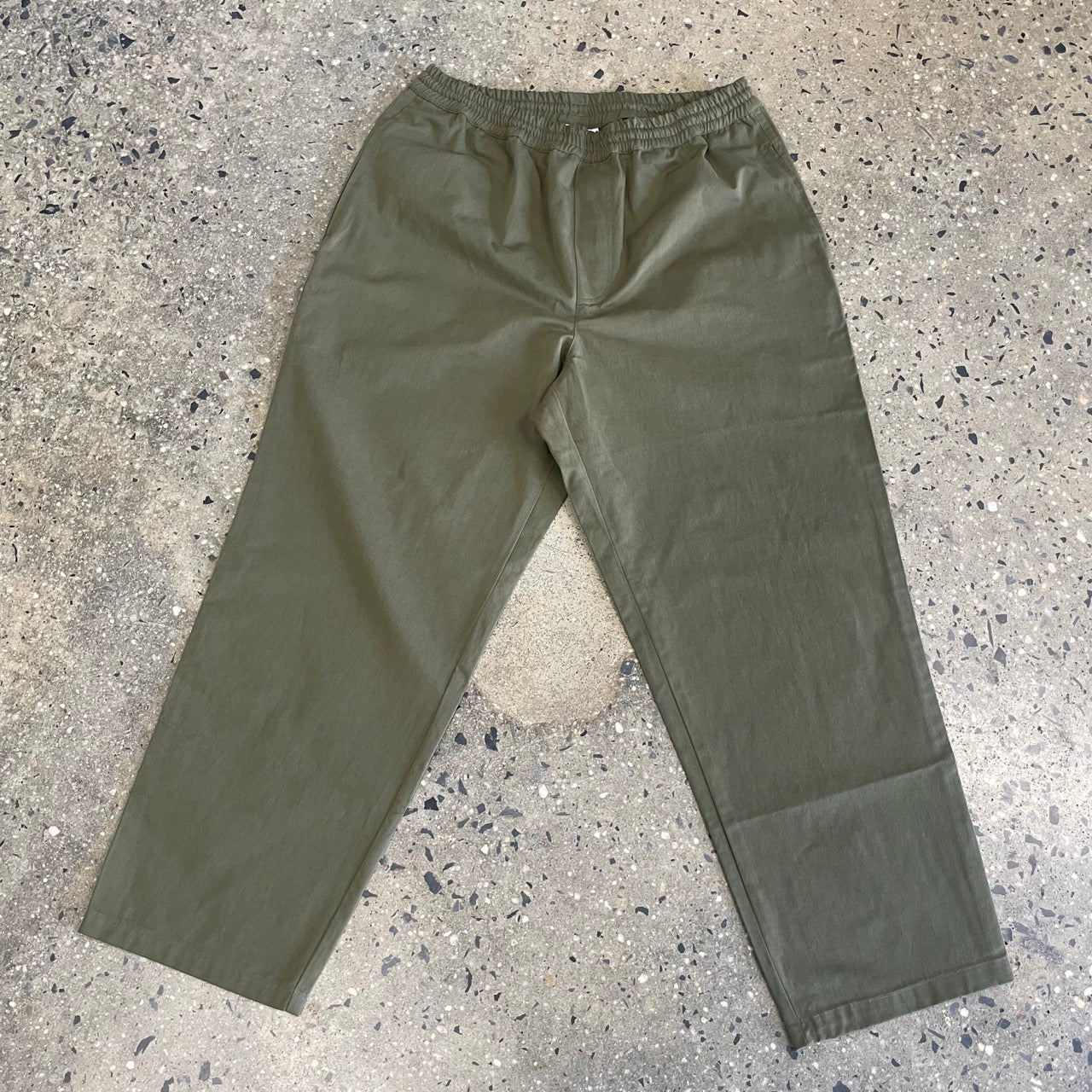 Shop Olive Green Regular Fit Cotton Trousers For Women