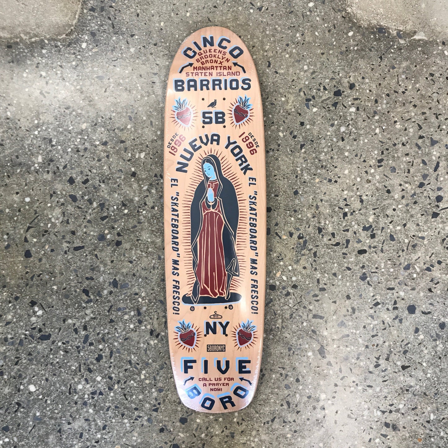 5boro Cinco Barrios Cruiser Skateboard Deck - Small