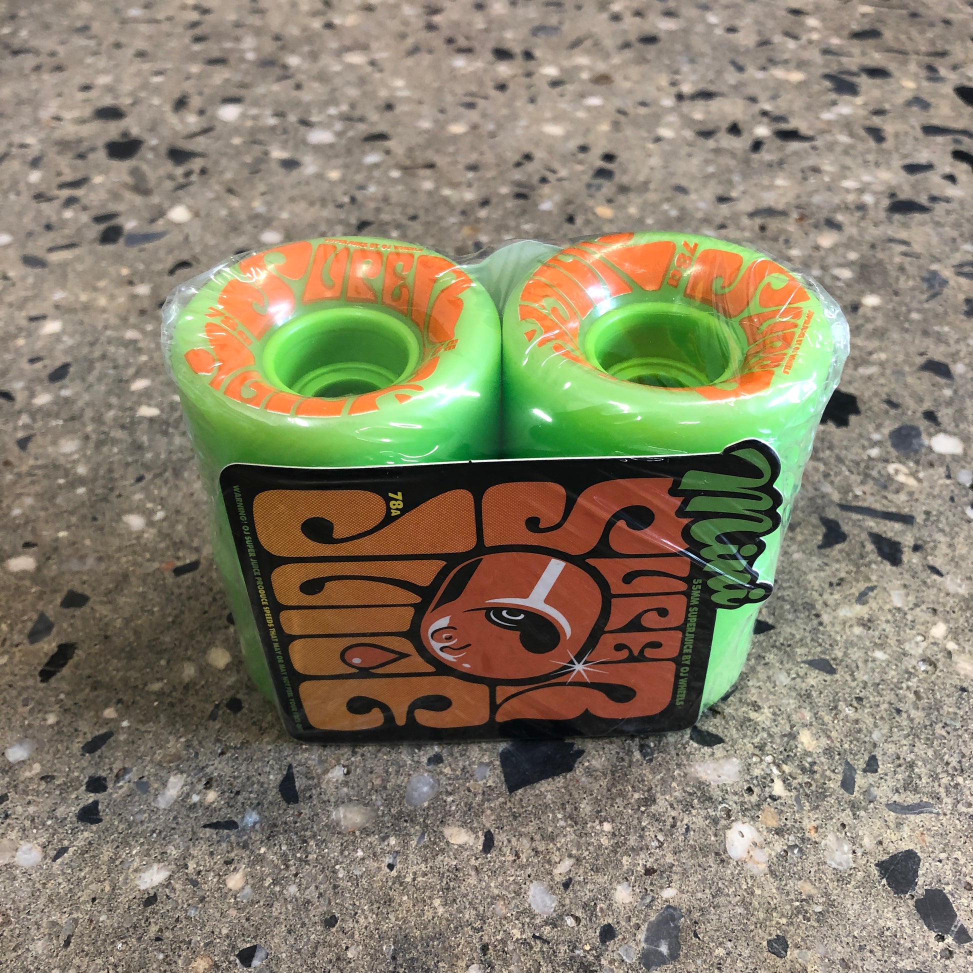 green wheels, orange design