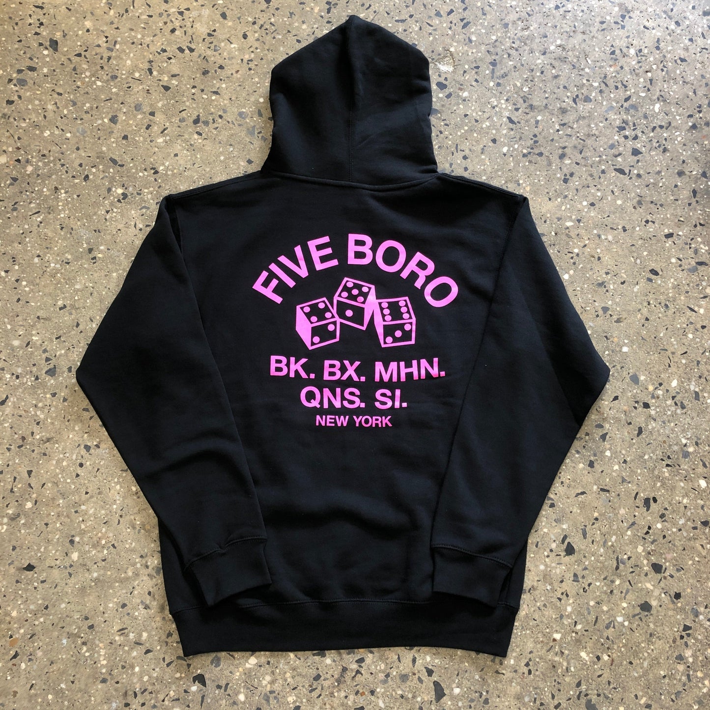 5boro Dice Hoodie - Black/Pink