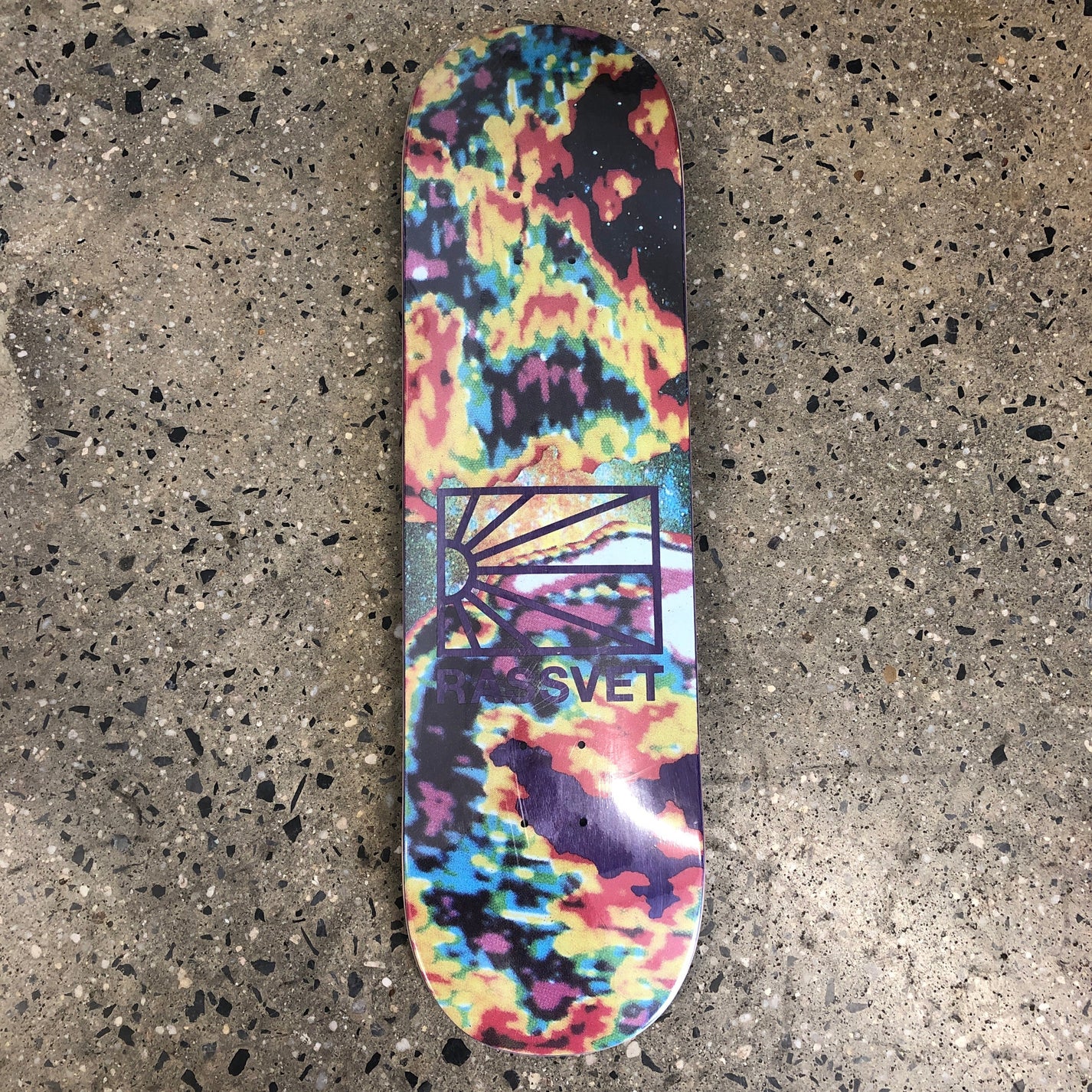 Rassvet Space Logo Skateboard Deck - Multicolor - Labor Skateboard Shop