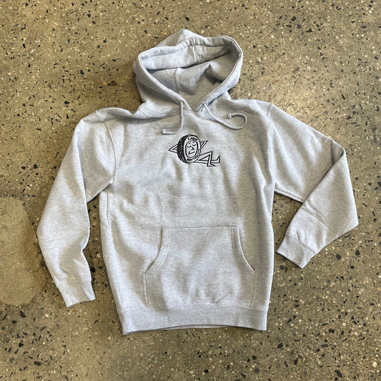 Labor Spare Tire Embroidered Hoodie - Heather Grey