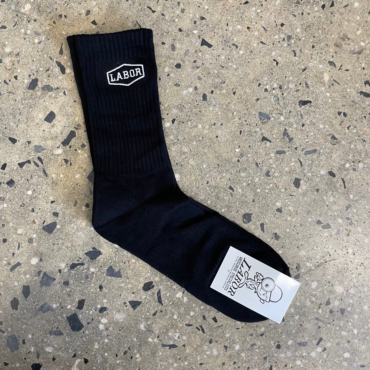 Labor Crest Logo Socks - Black