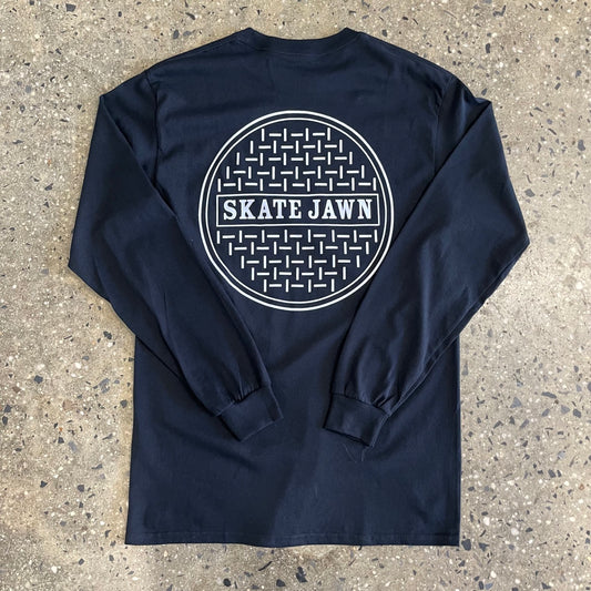 Skate Jawn Sewer Cap L/S T-Shirt - Black