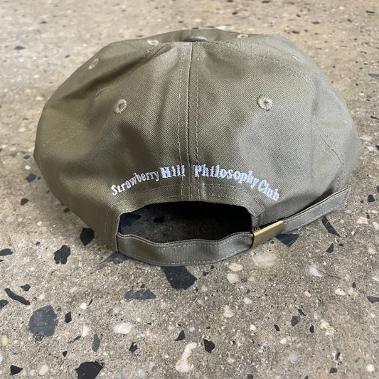 Stawberry Hill Philosophy Club Embroidered Cap - Olive (Waxed Canvas)