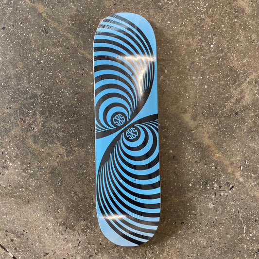 Sticks and Stones Spiral Blue Skateboard Deck