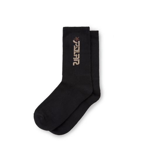 Polar Skate Co. Star Socks - Black/Brown