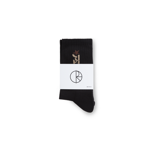 Polar Skate Co. Star Socks - Black/Brown